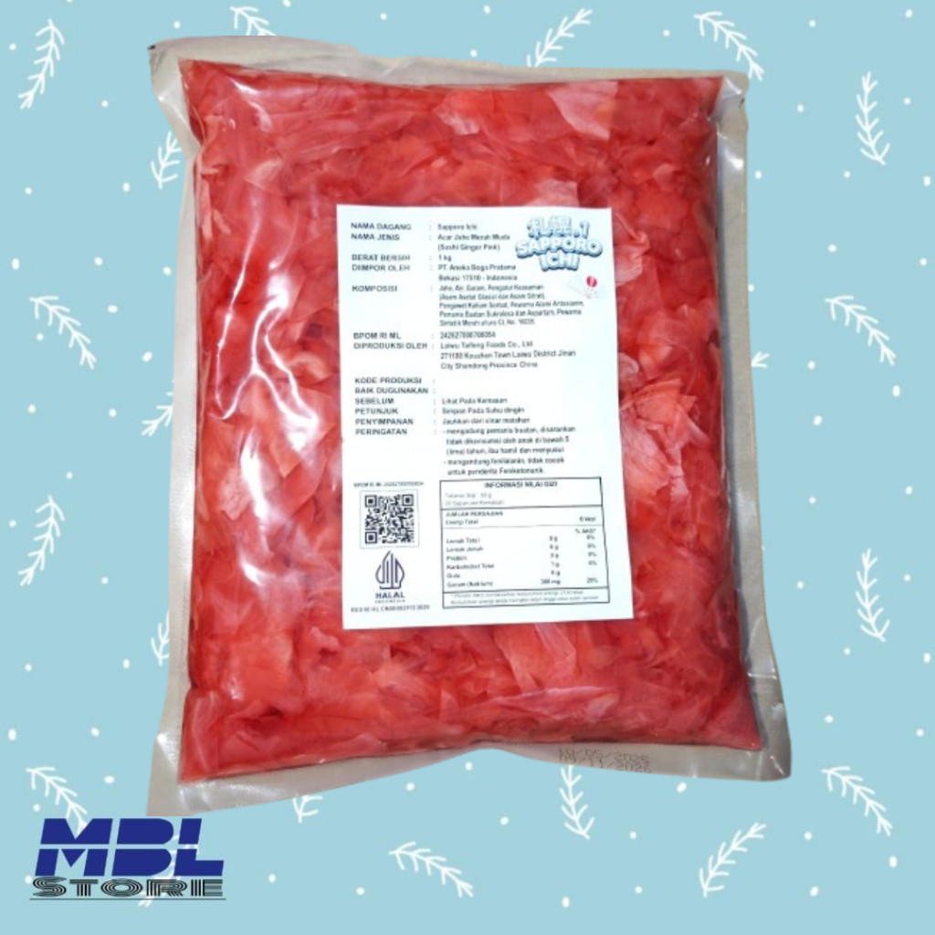 

Terlaris Sushi Ginger Pink / Gari Shoga / Gari Pink / Acar Jahe Merah