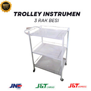 TROLLEY INSTRUMEN 3 RAK STAINLESS || 3 RAK BESI || TROLI 2 LACI || TROLI 3 SUSUN || TROLI BESI ||