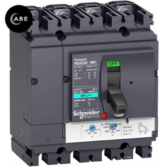 BREAKER MCCB SCHNEIDER NSX100F DC 4P 36ka 25A NSX100F44DC025