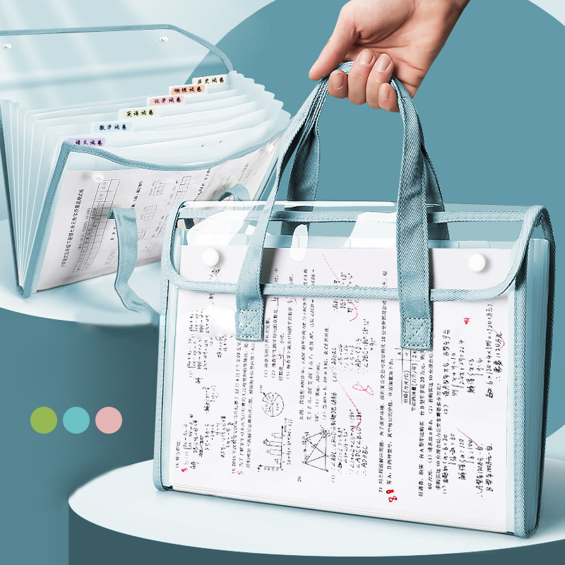 

A4 Transparan File Folder Document Bag Tas Dokumen File A4 Ukuran Folio Tas Berkas Dokumen Map Folder Bag 12 Sekat