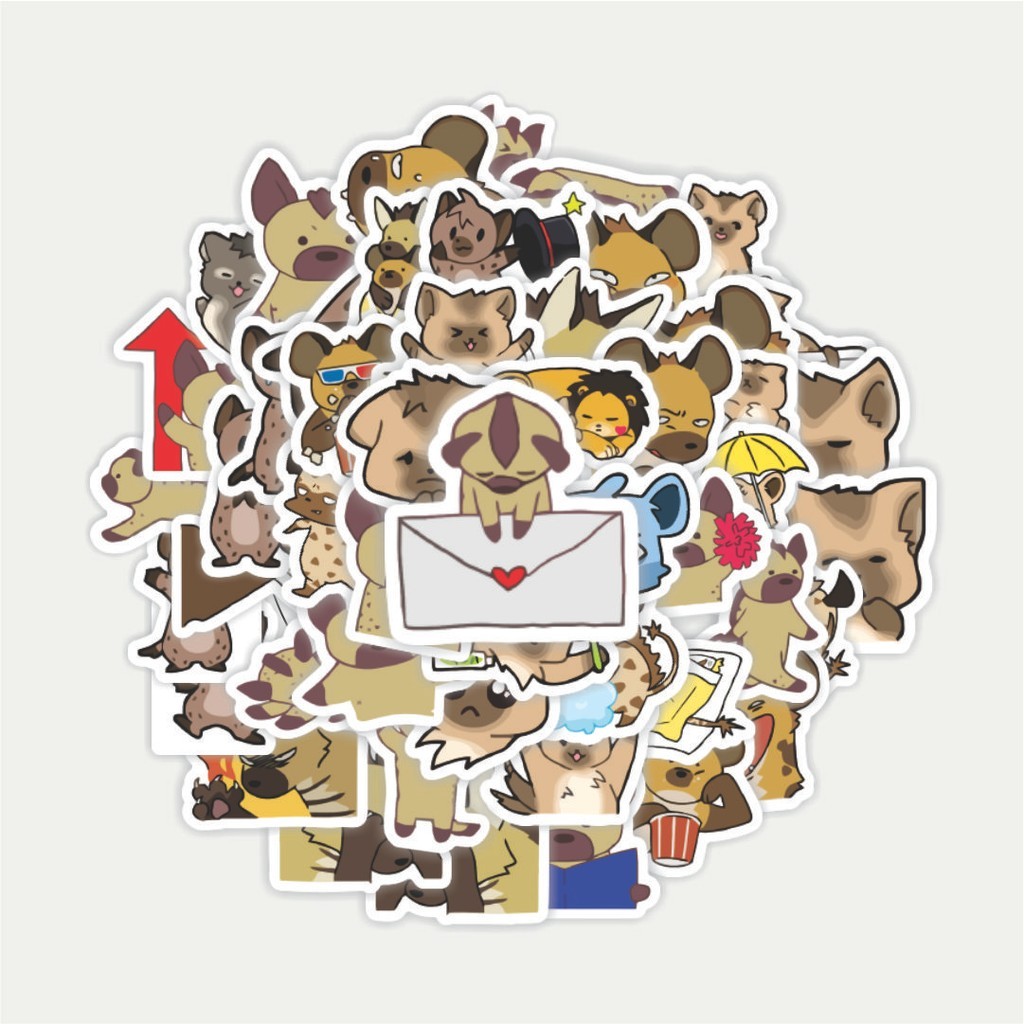 

Sticker Pack Stiker Hewan Hyena | Sticker TUMBLR | Stiker LAPTOP KOPER HELM