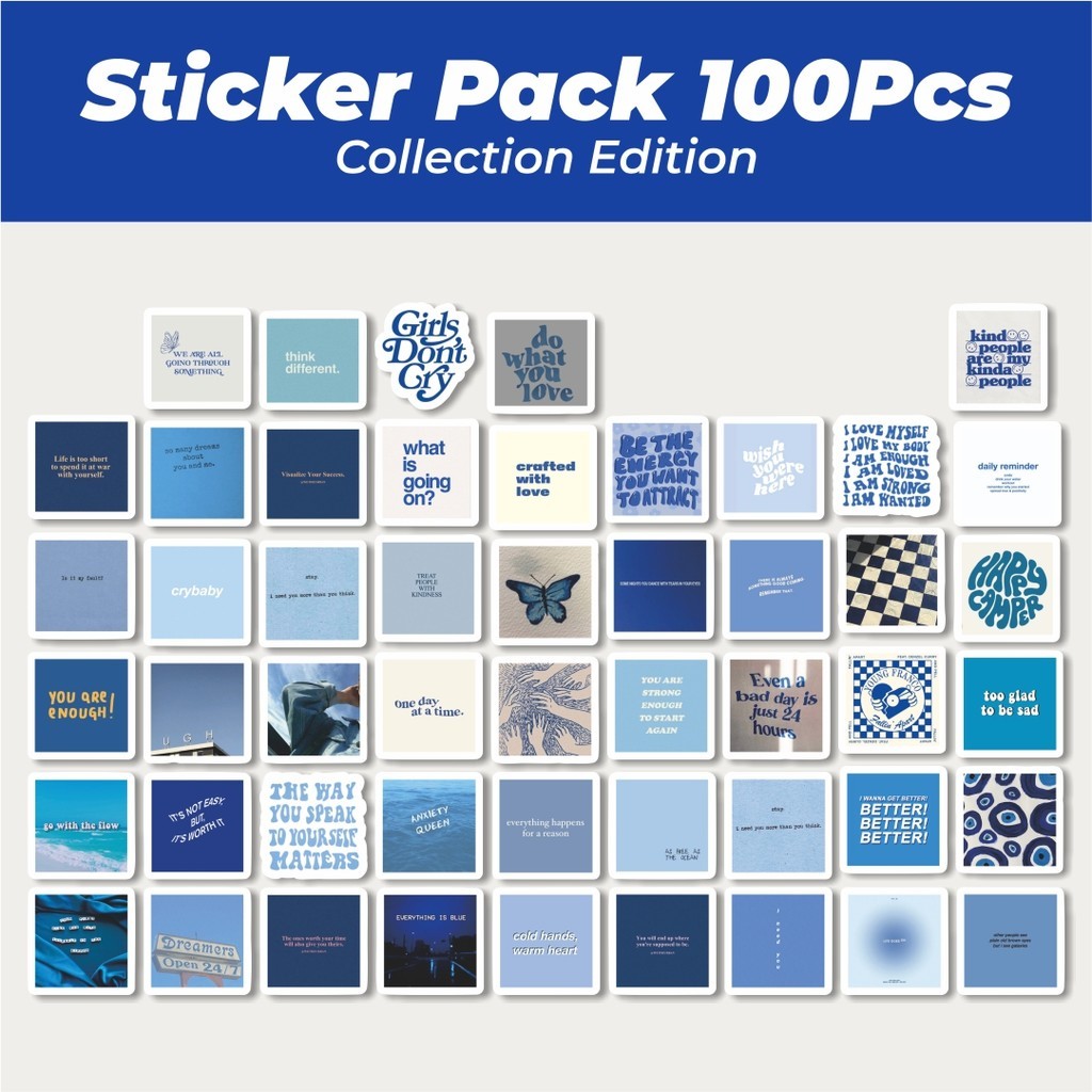 

Hot Stiker INS Blue Stiker Lucu Anti Air Stikers Berperekat Waterproof Sticker Decal Buat Motor Helm Buku Journal Koper Casing HP Laptop Botol Minum