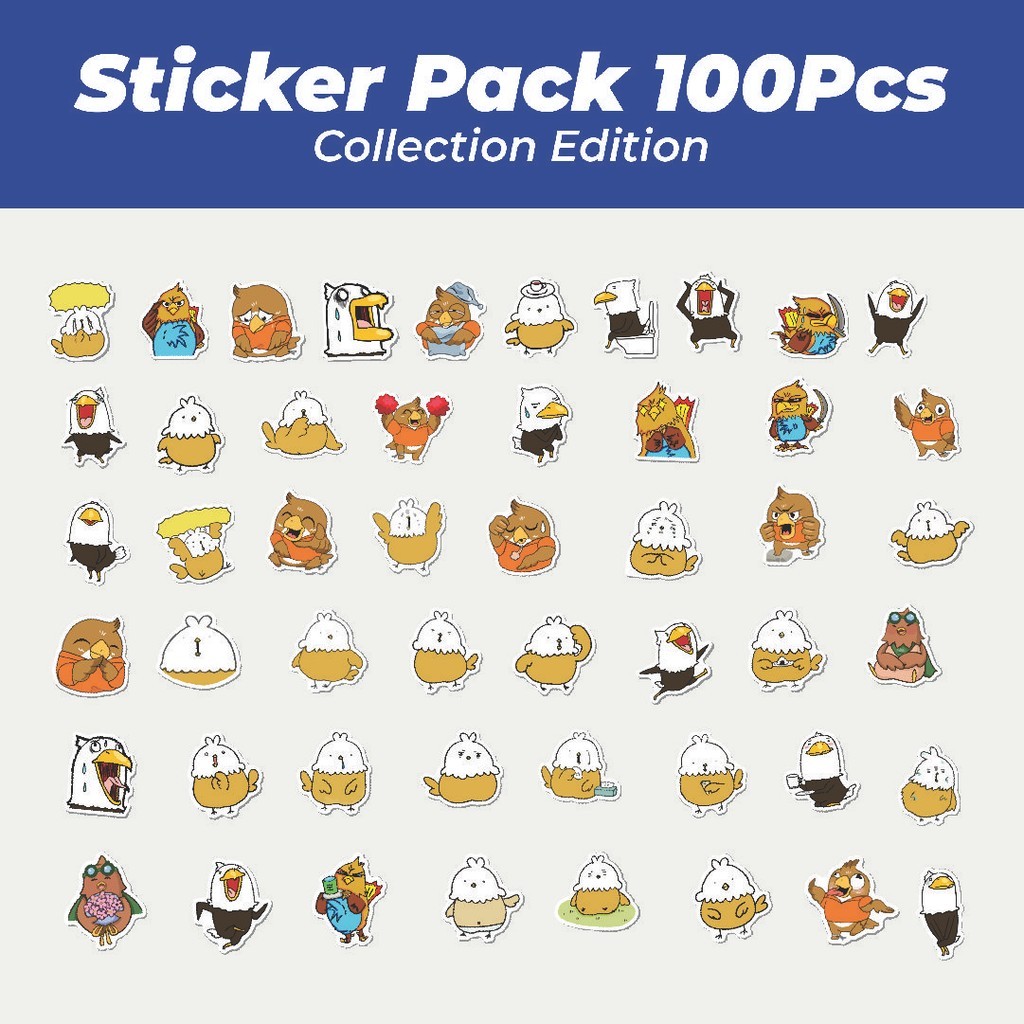 

Hot Stiker Hewan Burung Elang Lucu Anti Air Stikers Berperekat Waterproof Sticker Decal Buat Motor Helm Buku Journal Koper Casing HP Laptop Botol Minum