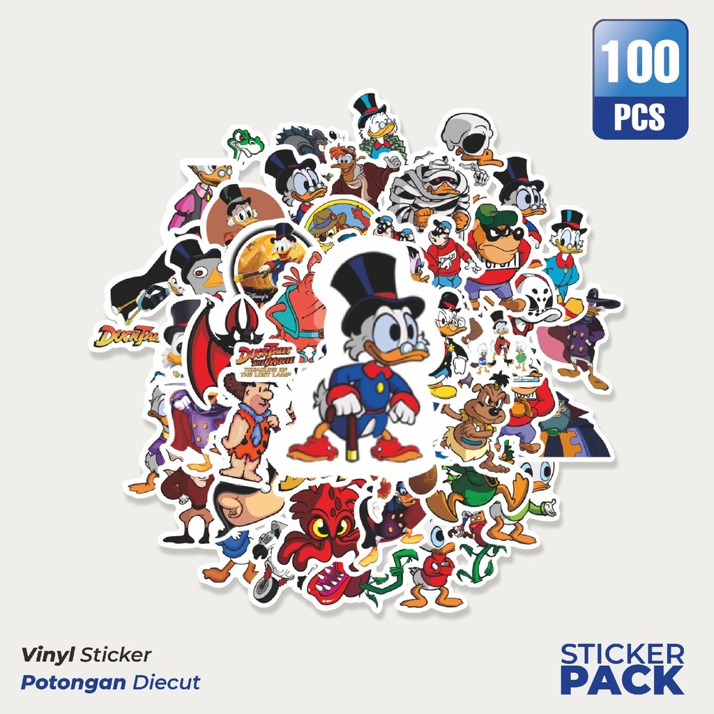 

Super Hemat! 100 PCS Sticker Kartun Ducktales (Petualangan Bebek) Sticker Waterproof Aesthetic- Untuk Laptop, Motor, dan Helm - Paper Stationery Pack