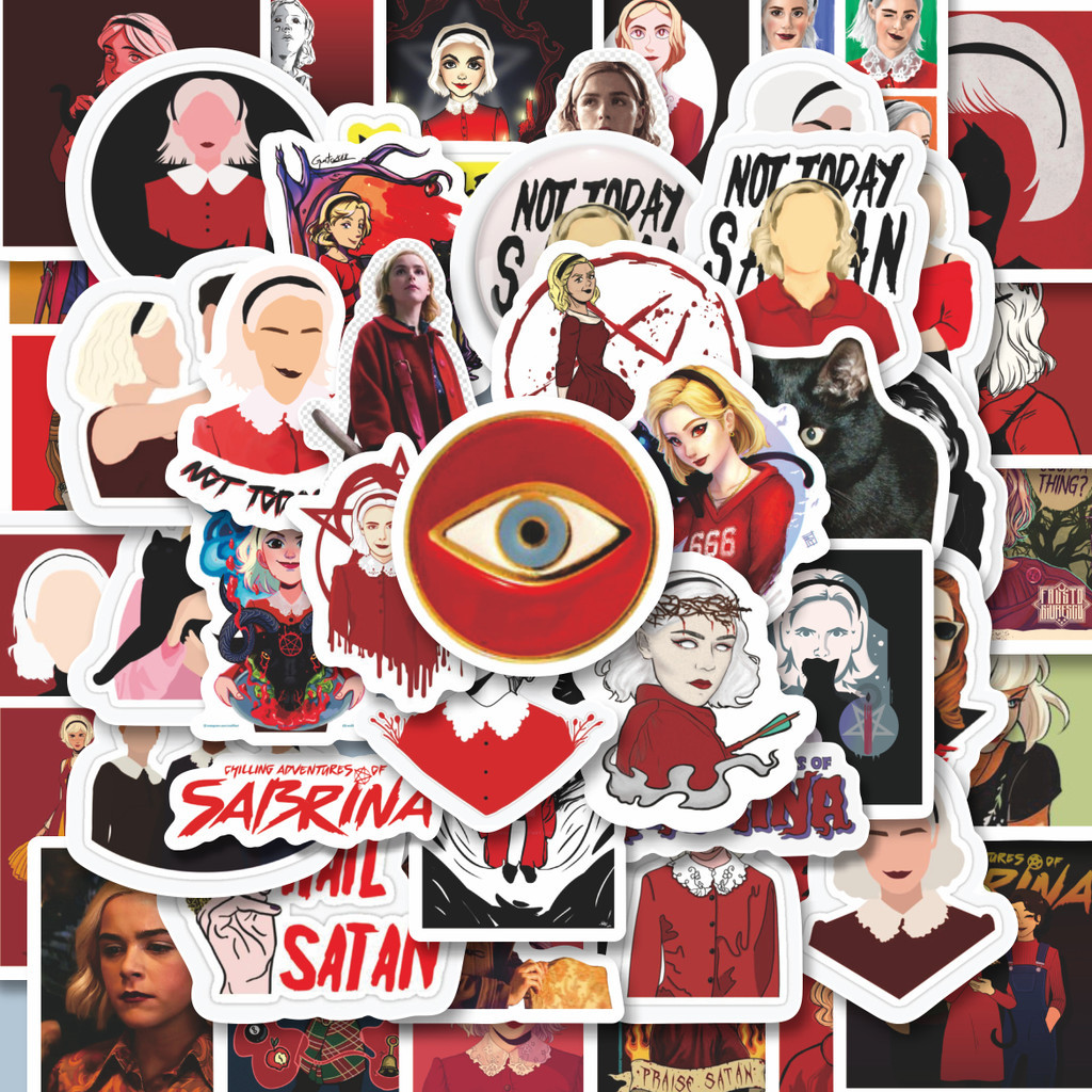 

100PCS Lucu Stiker Adventures of Sabrina Stiker Aesthetic Stiker Anti Air Stikers Berperekat Waterproof sticker decal buat Motor Helm Buku Journal Koper Casing HP Laptop Botol Minum Hadiah anak