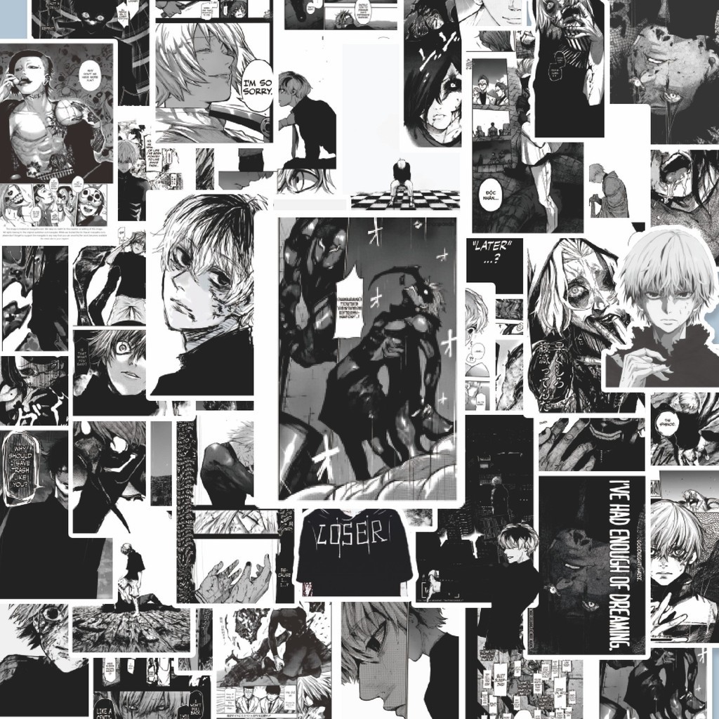 

100PCS Lucu Stiker Anime Tokyo Ghoul 2 Stiker Aesthetic Stiker Anti Air Stikers Berperekat Waterproof sticker decal buat Motor Helm Buku Journal Koper Casing HP Laptop Botol Minum Hadiah anak