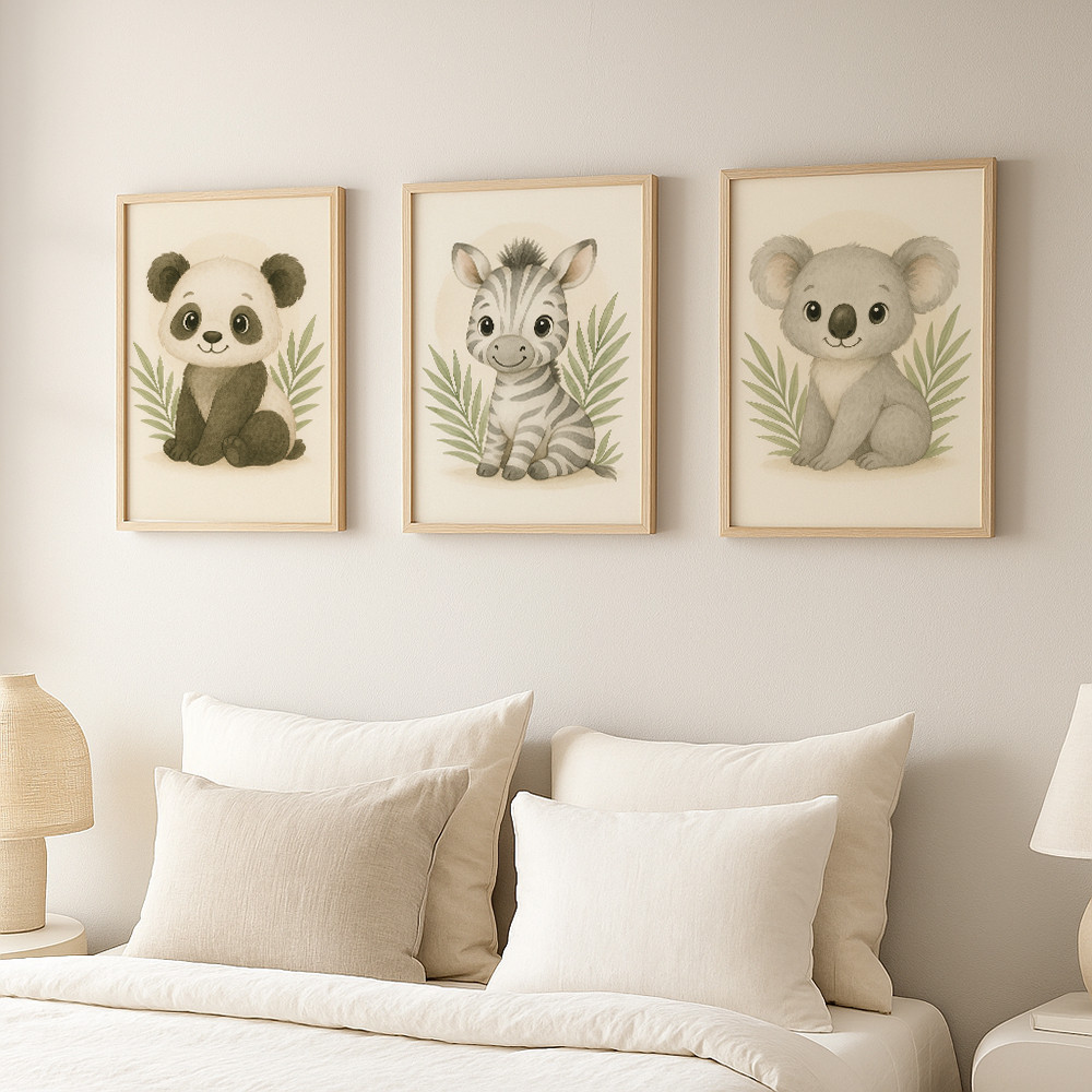 

Animal Poster Zebra Panda Abstract Wall Art Prints for Kids Living Room Bedroom Modern Printable Decoration Home Decor nordic