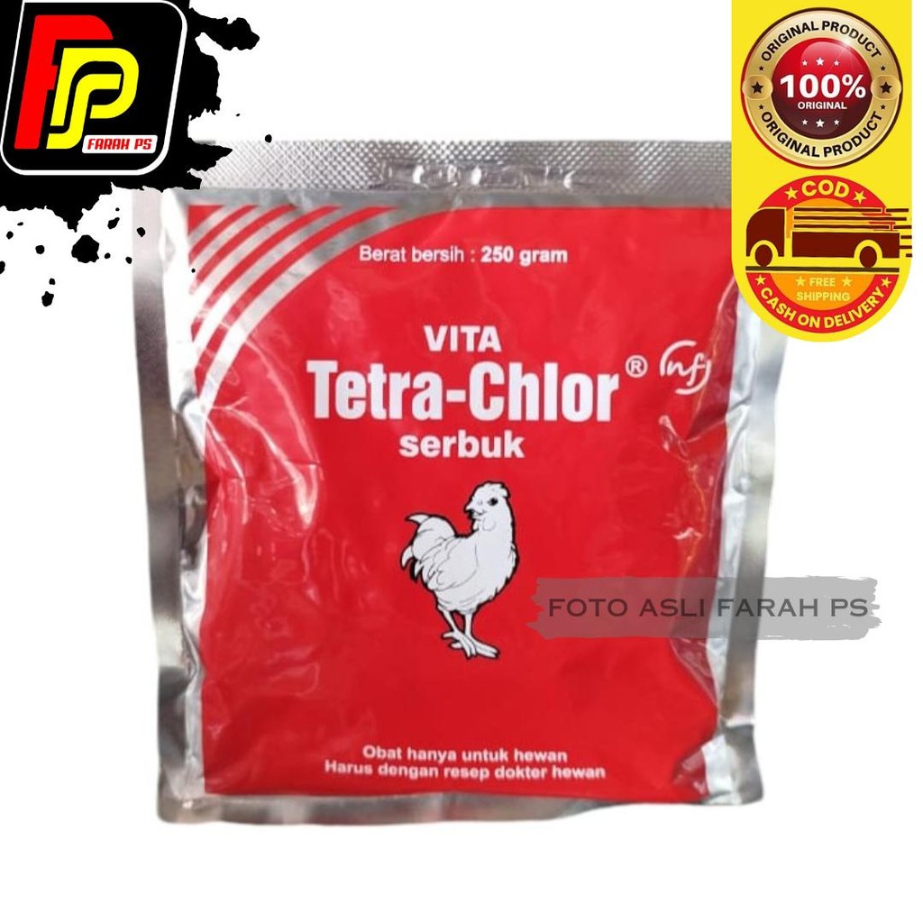 VITA Tetra Chlor 250 gram - Tetra Chlor serbuk NF Vitamin Booster Ayam