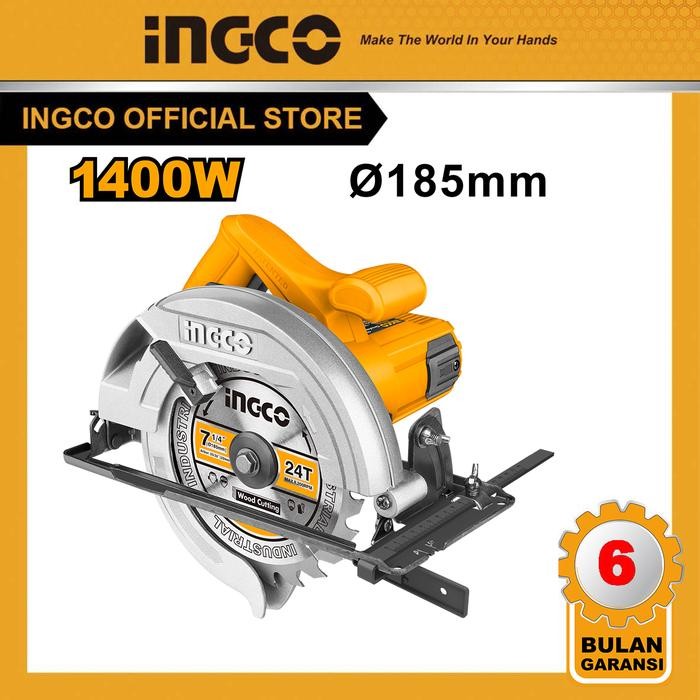 Mesin Gergaji Potong Circular Saw 7" INGCO CS18538
