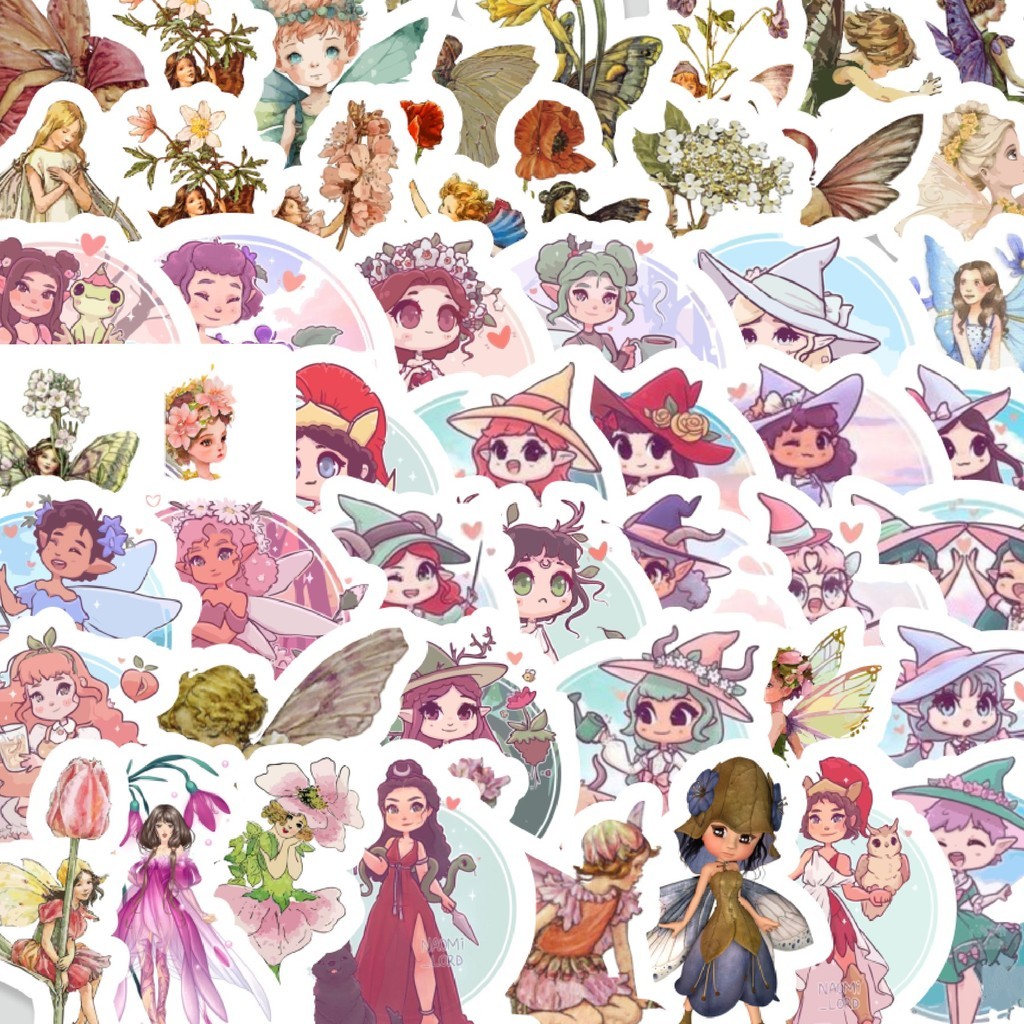

Stiker Cutting Pack Stiker Fairy [Peri] Isi 100Pcs Series Aesthetic Lucu Keren Untuk Koper Bahan Vynil