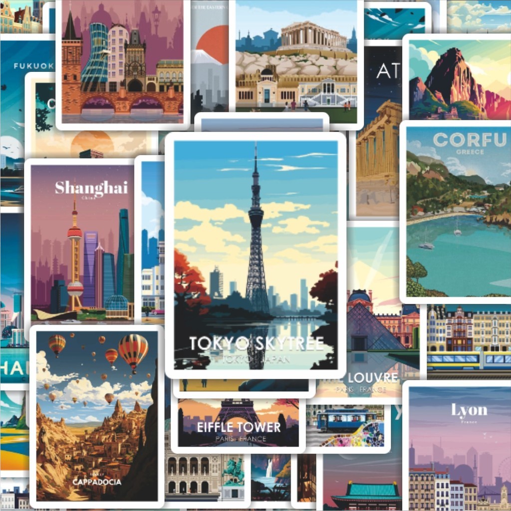 

100PCS Lucu Stiker World Famous 2 Stiker Aesthetic Stiker Anti Air Stikers Berperekat Waterproof sticker decal buat Motor Helm Buku Journal Koper Casing HP Laptop Botol Minum Hadiah anak