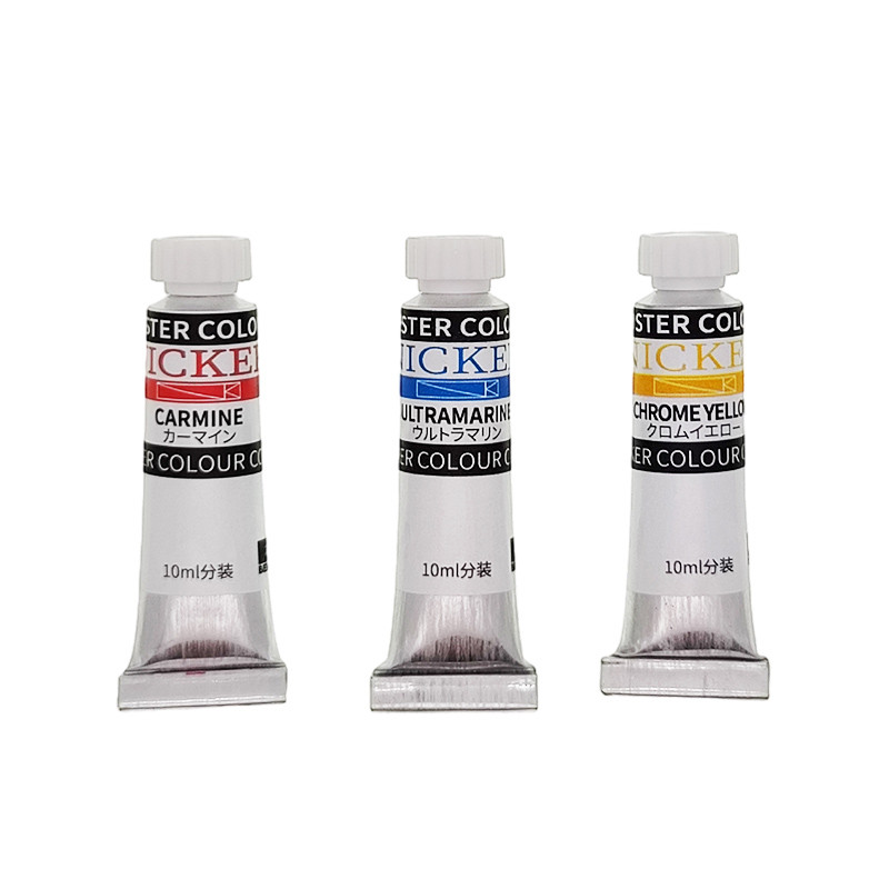 

Japan NICKER opaque gouache paint 10ml tube poster pigments portable painting watercolor student supplies art supplies