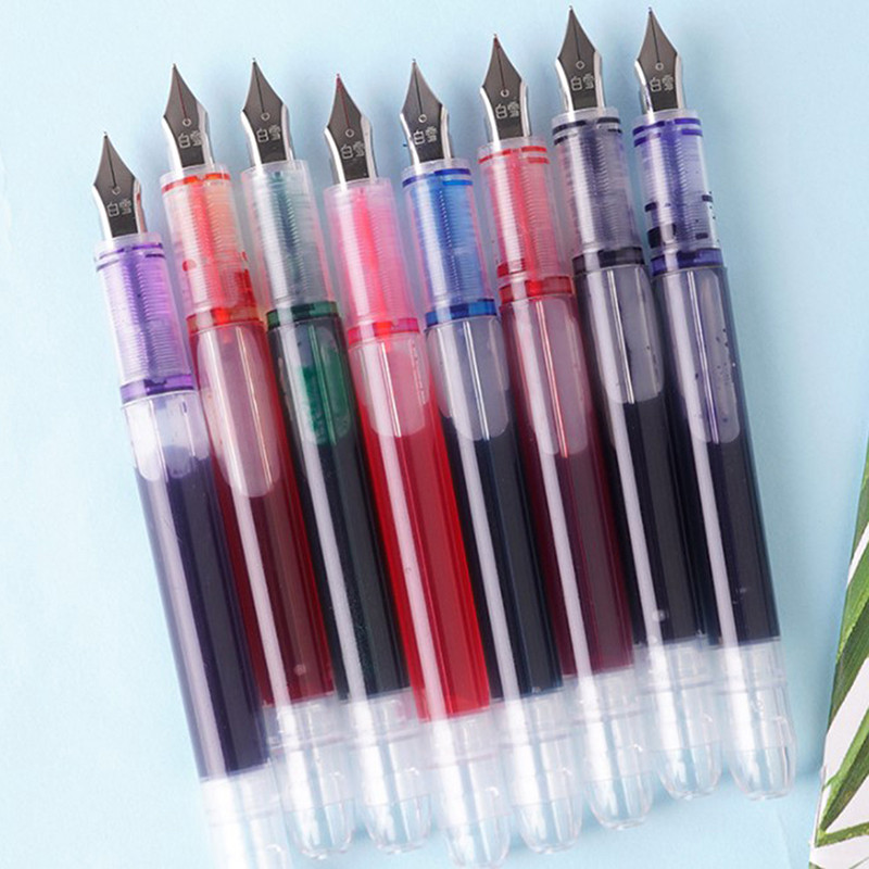 

Fountain Pen Large capacity fashion classic Transparent Color ink Stationery School pens