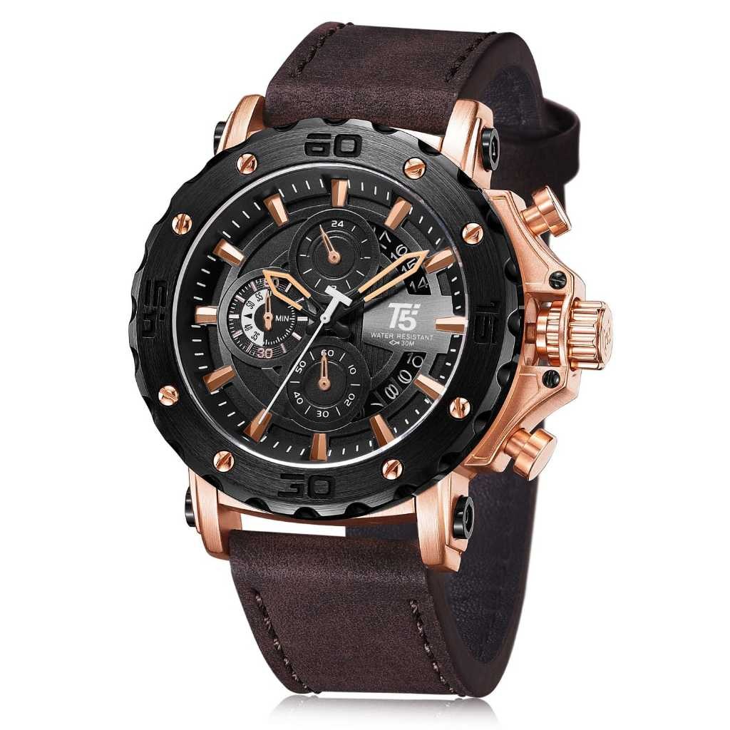 Jam Tangan Pria T5 3641 x T5 3703 Original Chronograph