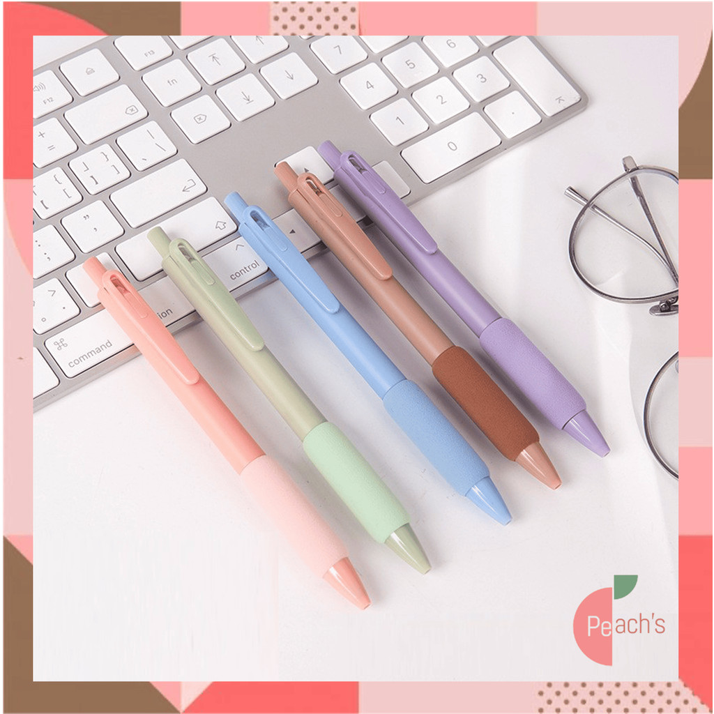 

PEACHs - 6647 Alat Tulis Pulpen / Gel Pen With Finger Protection / Black Ink Gel Pen / Pulpen Gel Lucu / Stationery Office Supplies
