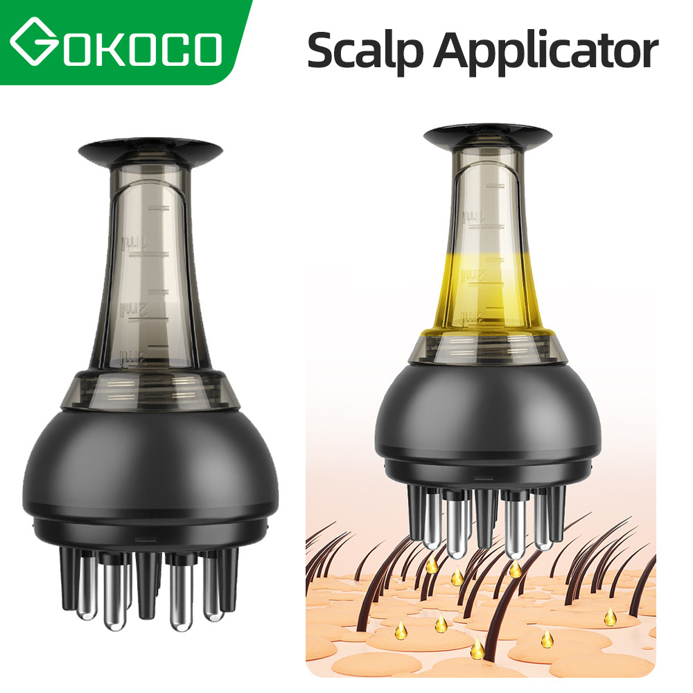 

GOKOCO Hair Aplicator Comb Portable Mini Hair Regrowth Serum Oil Essential Oil Perawatan Serum Sisr Massage