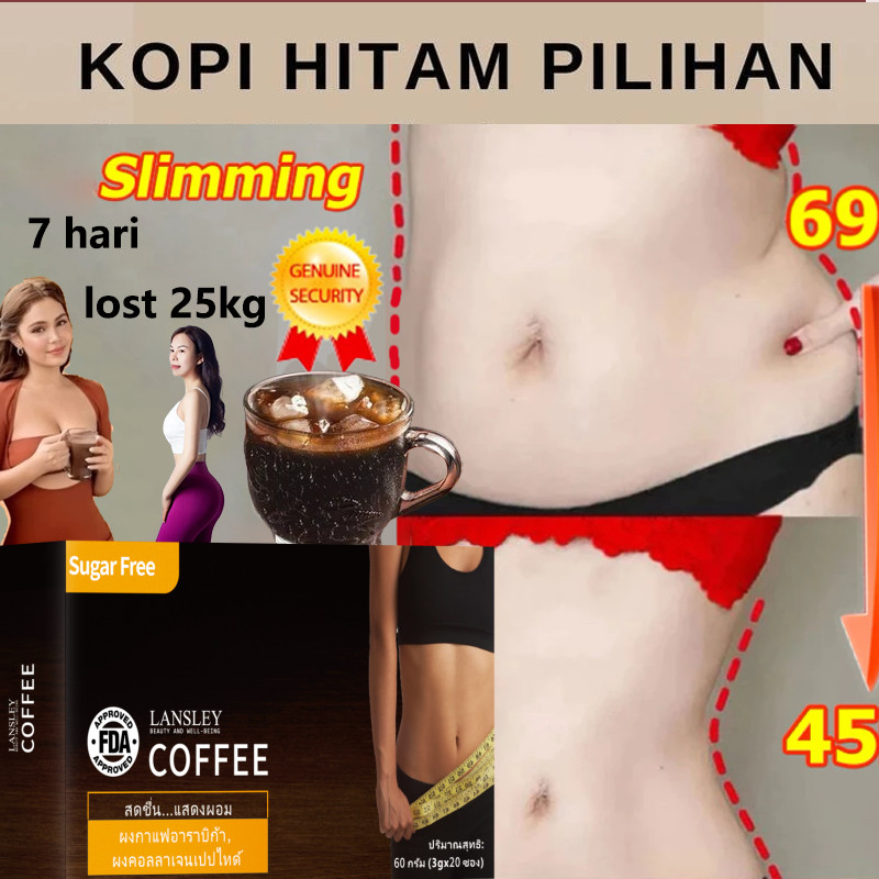 [ ISI 20 Bags] Thailand Collagen Coffee 60gr Original Slimming Weight LossKopi Kolagen , Kopi Hitam 