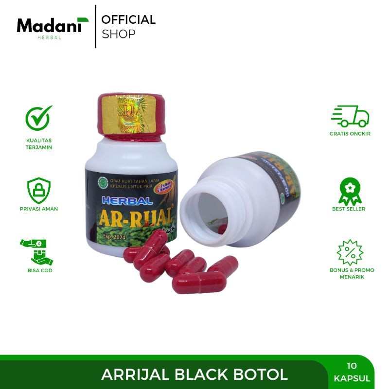 ARRIJAL BLACK Kapsul herbal stamina original by Sabana Herbal