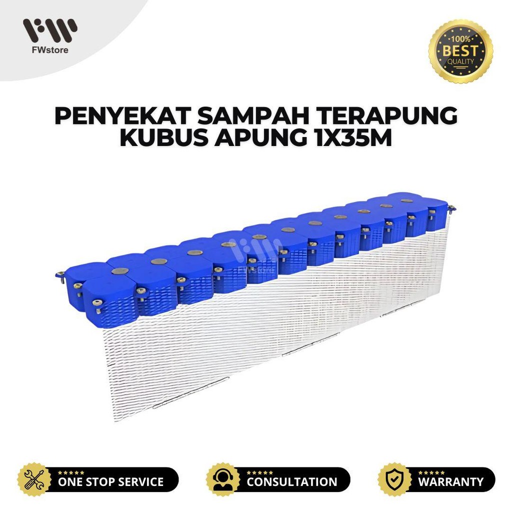 Penyekat Sampah Terapung Kubus Apung 1x35m