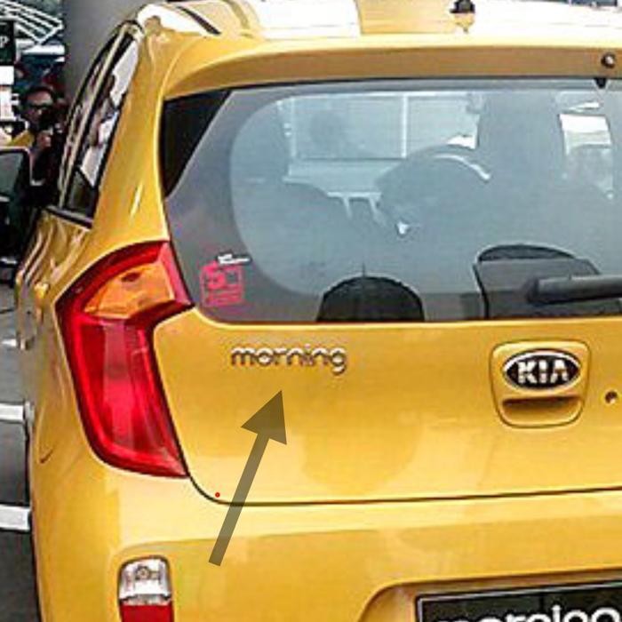 Emblem Picanto - morning untuk pengganti emblem bagasi Kia Picanto - Morning