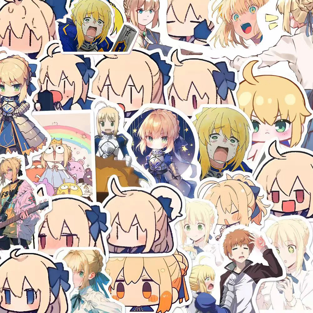 

10/30/48pcs Girls Altria Pendragon Cartoon Stickers Fate Anime Sticker Scrapbooking Luggage Laptop DIY Cute Characters Decals