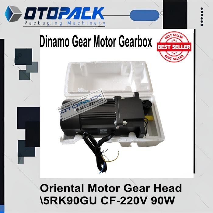 Oriental Motor Gear Head 5RK90GU CF-220V 90W Dinamo Gear Motor Gearbox