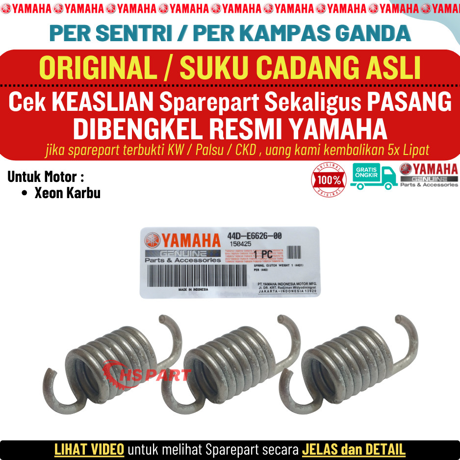 Per Sentri Kampas Ganda Kopling Xeon Karbu Original Yamaha 100%