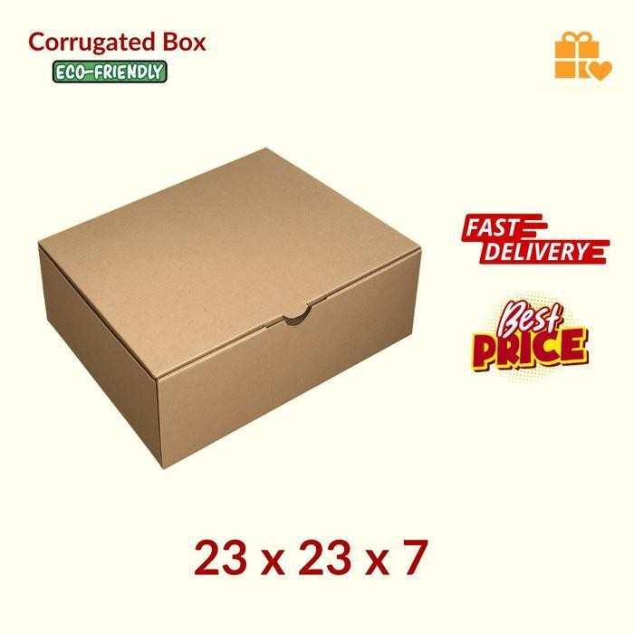 

[PROMO BARANG BARU] Dus/Kardus/Kotak/Box/Packing/Karton Pizza/Cake/Kue/23x23x7 cm Bergaransi Terlaris