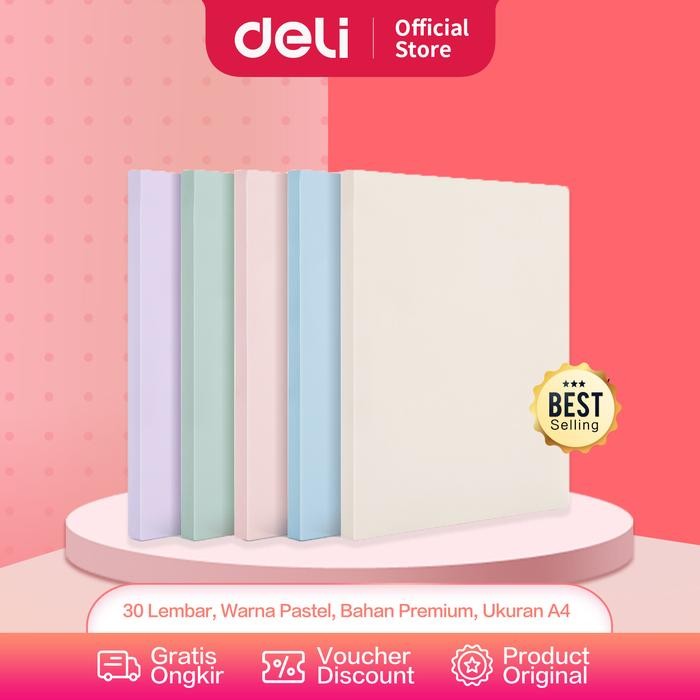 

Deli Display Book / Map Dokumen A4 Warna Pastel 30/60/80 Halaman 7267X - blank 80 lembar