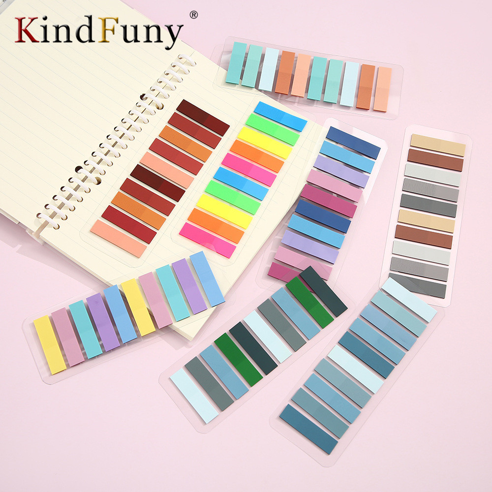 

200 Sheets Transparent Notepad Sticky Notes Index Tabs Bookmarks for Books Kawaii Aesthetic Stationery Office School