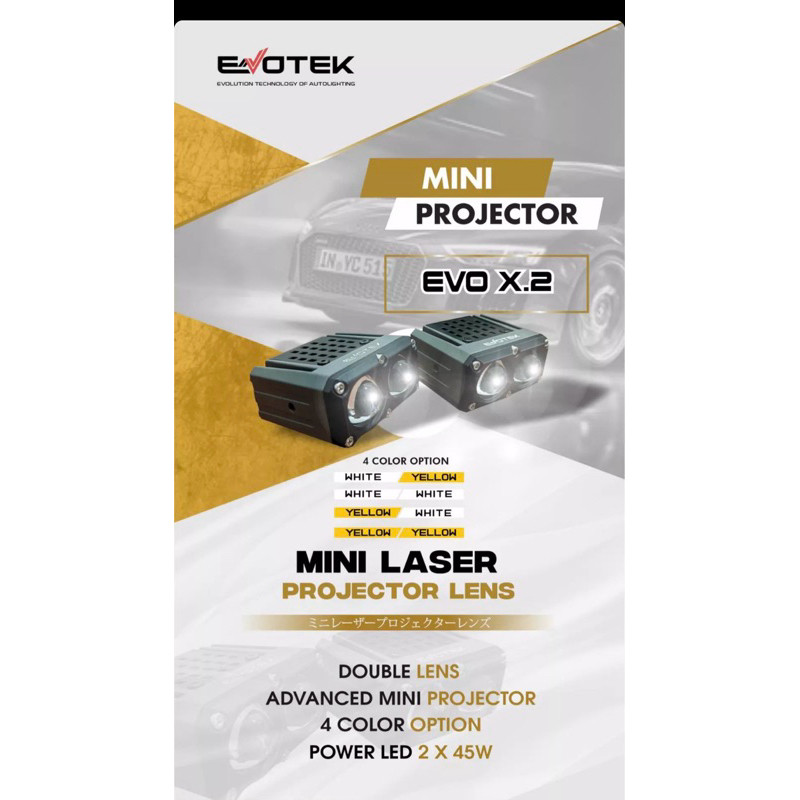 EVOTEK MINI PROJECTOR 2LENS EVO X2