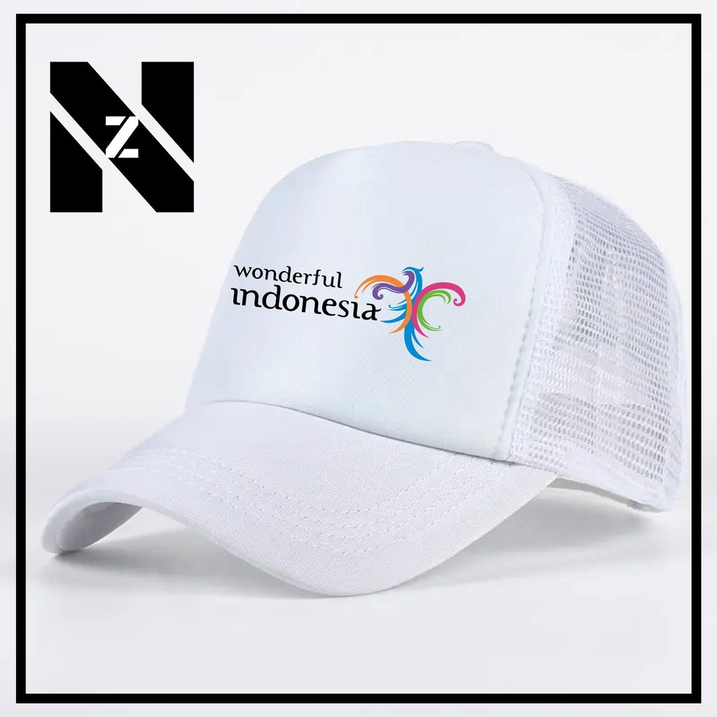 TOPI WONDERFUL INDONESIA / TOPI JARING WONDERFUL INDONESIA / TOPI TRUCKER WONDERFUL INDONESIA SABLON