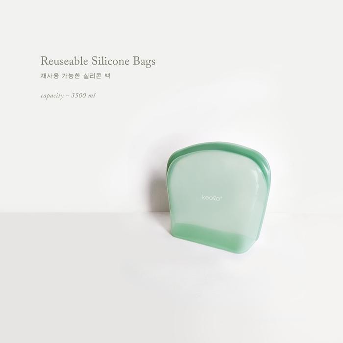 MUMPUNG PROMOKeola Silex Bag Standing Reusable Silicone Multi purpose Pouch Food Storage 3500ml & 40