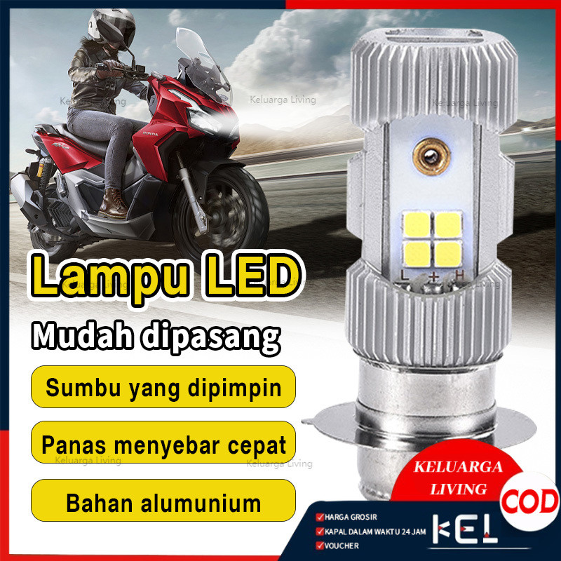 Lampu Led Motor Philips M5 H6 Dc Kaki1, 6500k Putih Led H6 Laser Jauh Dekat Putihkuning Plus Senja B
