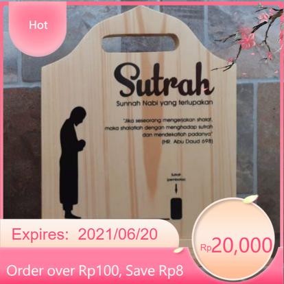 

sutrah / sutroh / pembatas shof sholat bahan kayu pinus - Sablon Lubang LR17