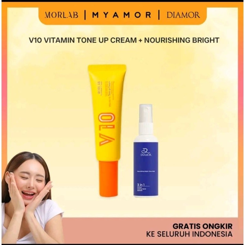 MORLAB Vitamin I0 Tone Up Cream MORLAB V10 VITAMIN Tone Up Cream With idebenone