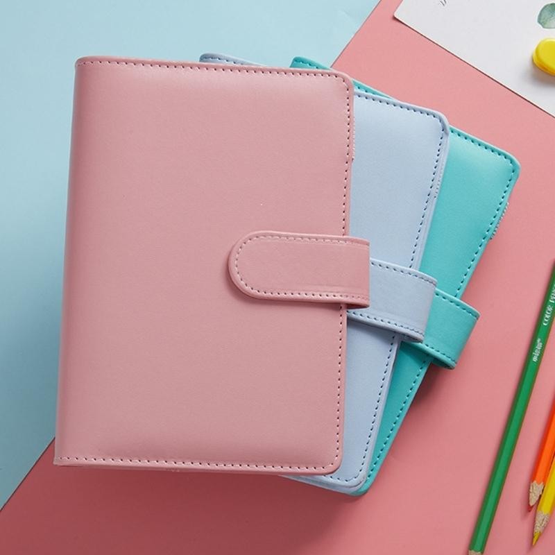 

H4GA Refillable Leather 6 Rings Binder Budget Planner Binder Business Notebook Binder Covers Travel Journal Binder Covers