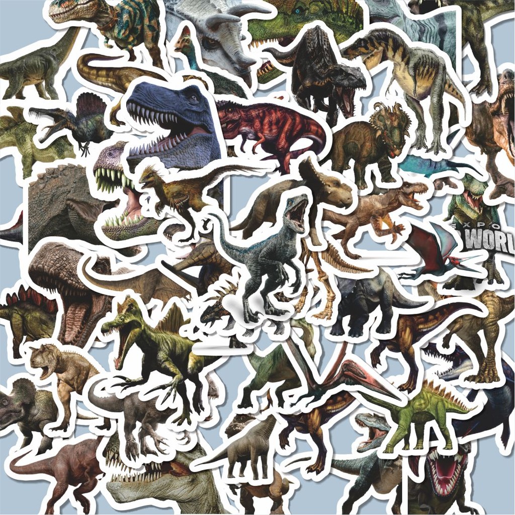

100PCS Lucu Stiker Dinosaur Series 1 Stiker Aesthetic Stiker Anti Air Stikers Berperekat Waterproof sticker decal buat Motor Helm Buku Journal Koper Casing HP Laptop Botol Minum Hadiah anak