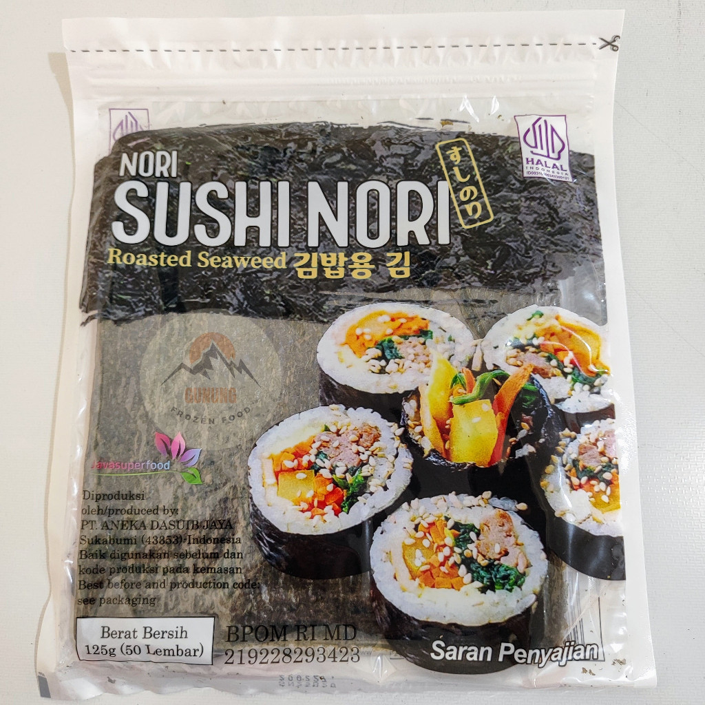 

Nori Sushi Nori 25gr (50 lembar) Roasted Seaweed