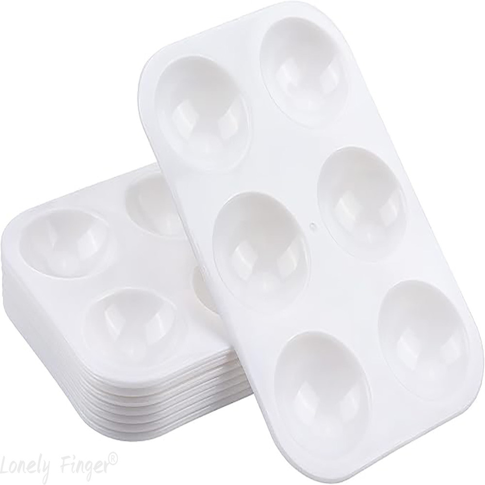 

8 PCS Mini Mixing Palettes, White Watercolor Plastic Palette, Art Painting and Craft Classes, Acrylic Paints Mixing Palette