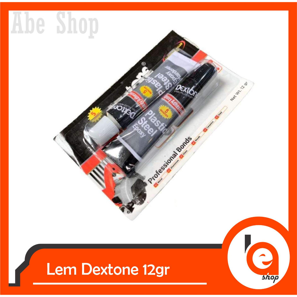 

Abe Lem Besi Dextone 12gr Kuat Plastik Steel 5 Menit 12 gram