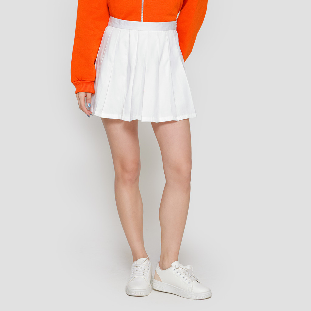 Nevada Woven Pleated Rok Mini Wanita 121725821