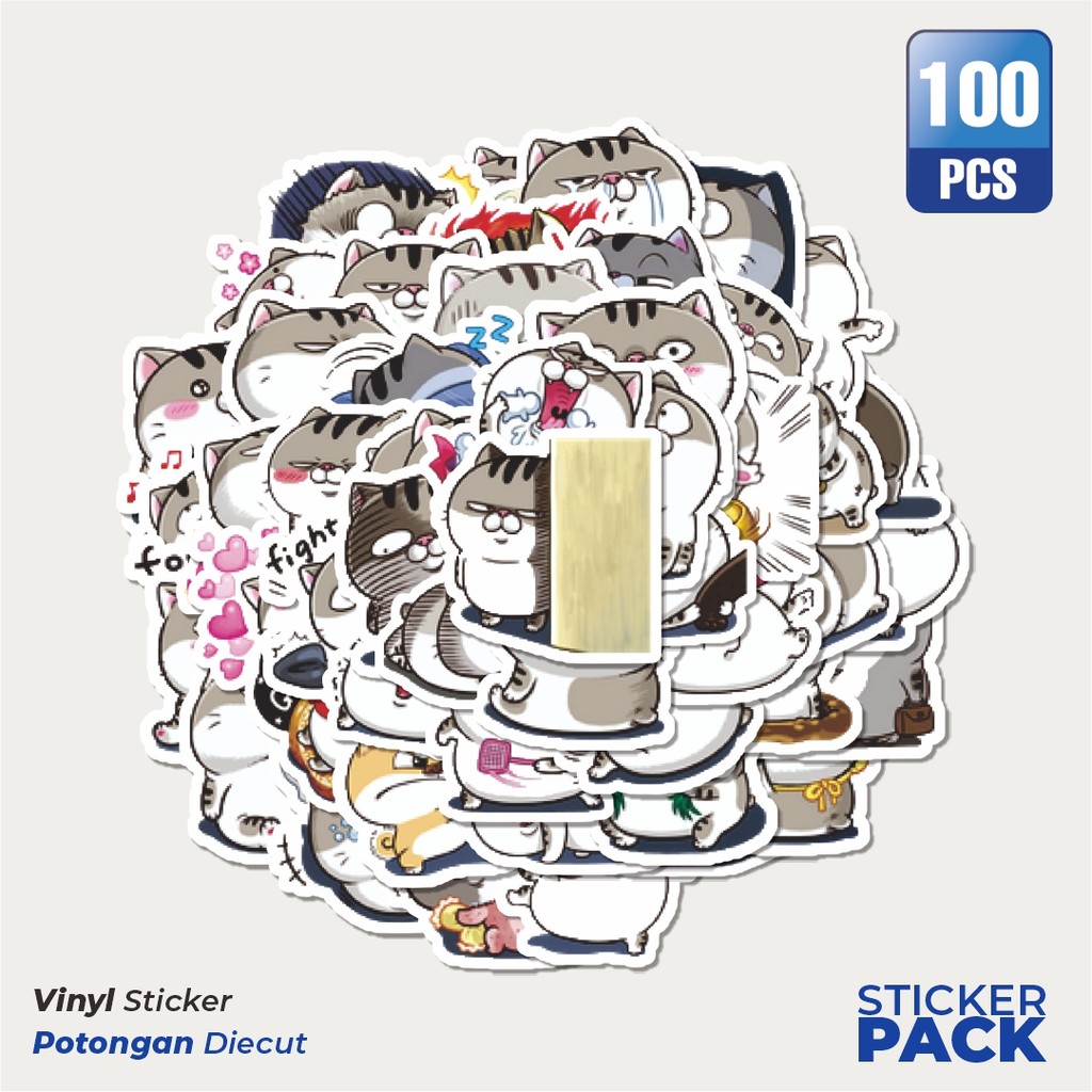 

Stiker Vinyl Stiker Kawaii Kittens Cats Pets [Anak Kucing Peliharaan] Waterproof Aesthetic- Untuk Laptop, Motor, dan Helm - Paper Stationery Pack