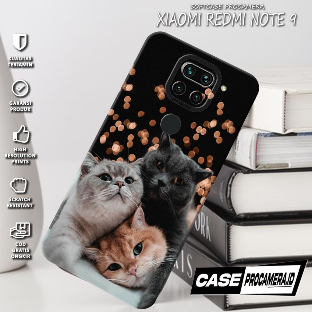 Case compatible for XIAOMI REDMI NOTE 9 Casing Procamera XIAOMI Terbaru 2025 { Case CAT} Silikon Hp 