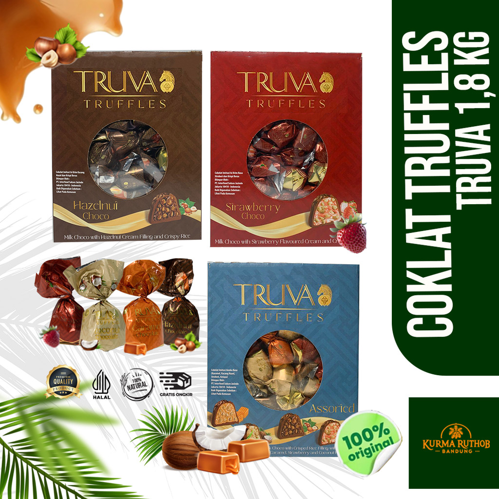 

COKLAT TURKEY TRUVA TRUFFLES 1,8KG / CHOCOLATE TRUFA TRUFFLES ANEKA RASA / COKELAT RICE CRISPY PREMIUM