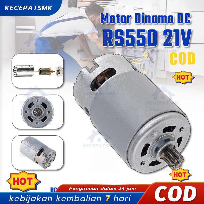 COD RS550 Motor Dinamo DC 12V 16,8V 21V  25V Motor RS-550 High speed Pengganti Bor Baterai Cordless 