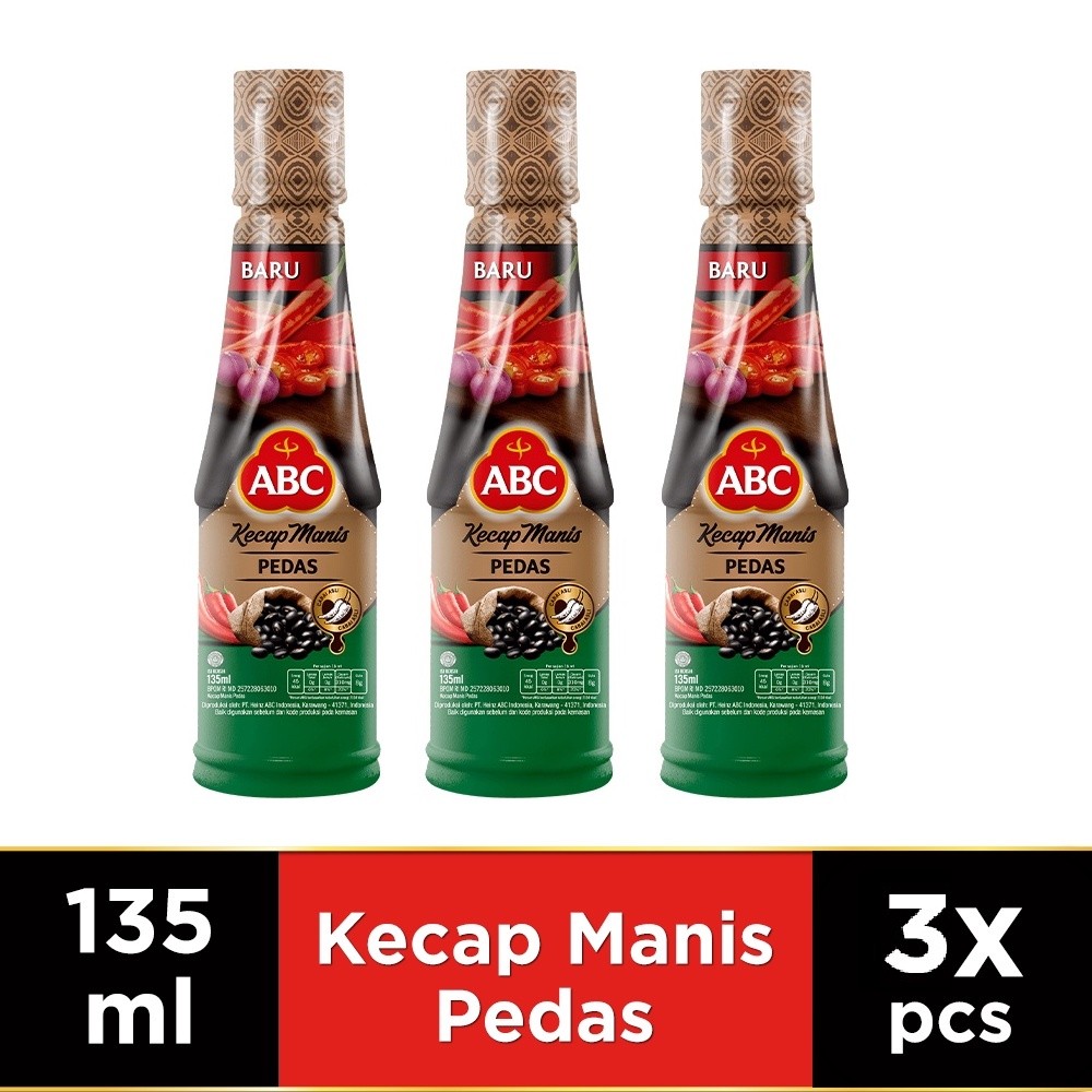 

ABC Kecap Manis Pedas 135 Ml X 3 Pcs Halal