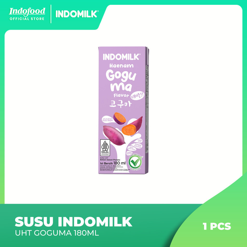 

Susu UHT Indomilk Haenam Goguma 180 ml