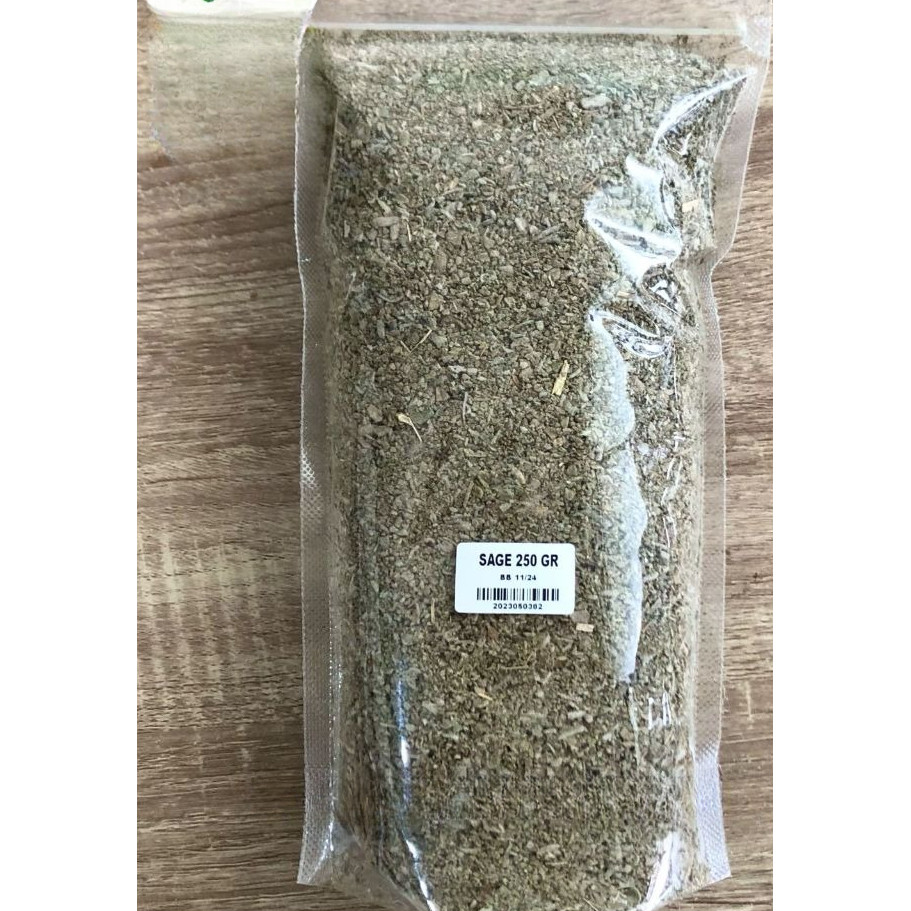 

Daun Sage Kering 250 gr / Dried Sage 250 gr / Dry Sage Leaves / Dried Sage Flakes
