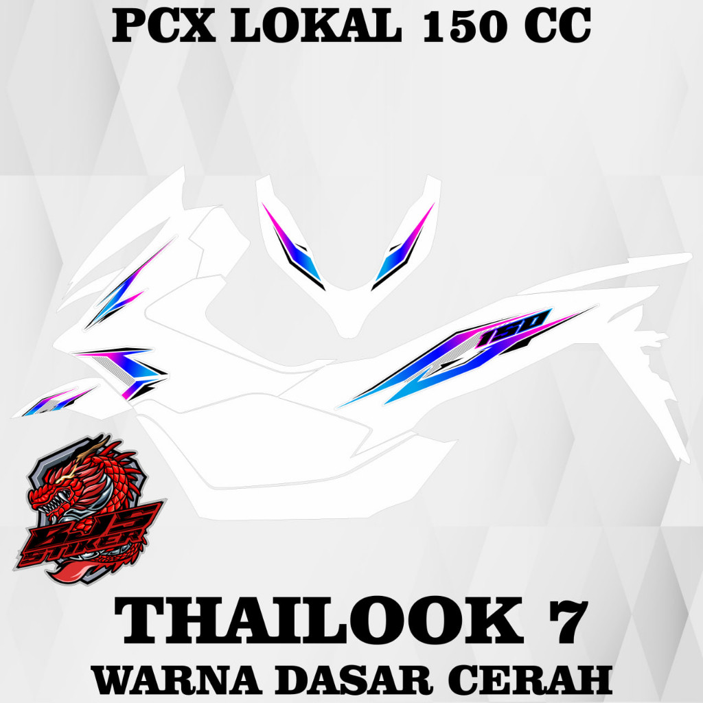 COD Stiker  PCX LOKAL 150 - stiker striping list variasi TRANSPARAN UV PCX LOKAL 150 PCX 150 T7